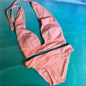 NWOT pink bikini size S